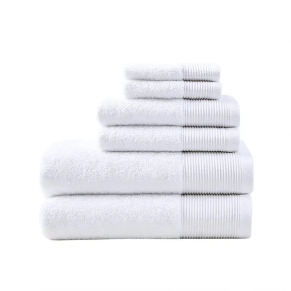 Cotton Tencel Blend Antimicrobial 6 Piece Towel Set