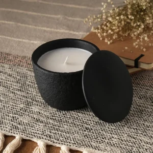 Vanilla Lavender Soy Candle with Wooden Lid – 7oz Aromatherapy Jar Candle