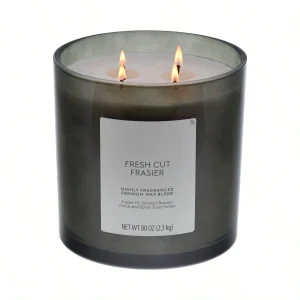 80oz Oversized 4-Wick Luxury Scented Jar Candle – Warm Woody Fragrance